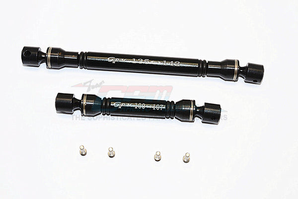 Axial SCX10 II (AX90046) Steel+Aluminum Front+Rear Center Shaft - 1 Set Black