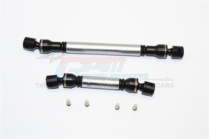 Axial SCX10 II (AX90046) Steel+Aluminum Front+Rear Center Shaft - 1 Set Gray Silver