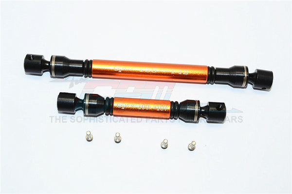 Axial SCX10 II (AX90046) Steel+Aluminum Front+Rear Center Shaft - 1 Set Orange