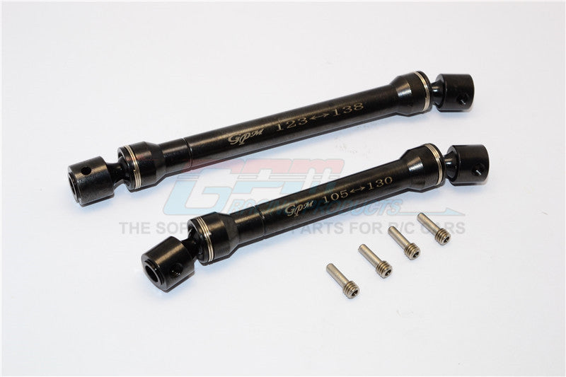 Axial SCX10 II (AX90046) Steel#45 Front + Rear Center Shaft - 1 Set Black