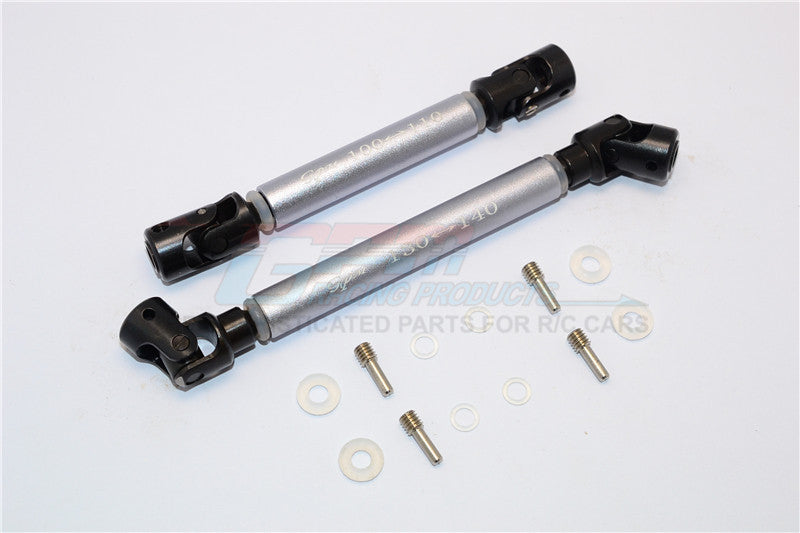 Axial SCX10 II (AX90046) Steel Adjustable Main Shaft With Alloy Body - 1 Set Gray Silver