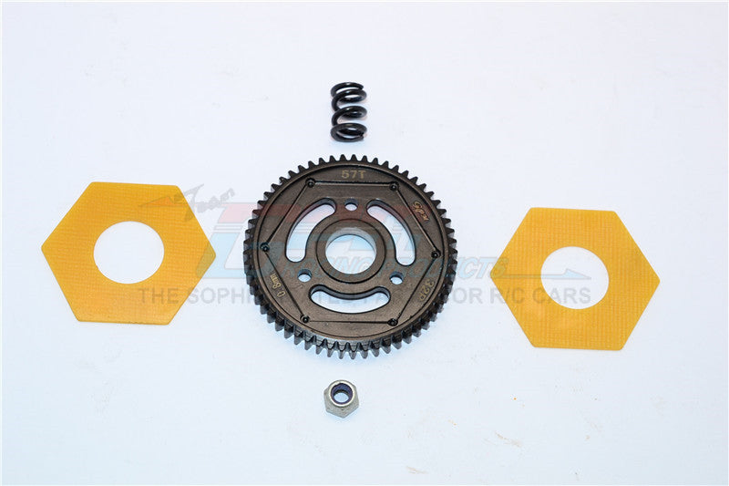 Axial SMT10 Grave Digger (AX90055) Steel#45 Spur Gear (57T) - 1Pc Set Black