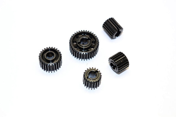 Axial SCX10 II (AX90046) Hard Steel Differential Gears - 5Pcs Set Black