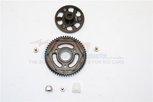 Axial SCX10 II (AX90046) Aluminum Spur Gear Adapter + Steel Gear 55T - 1 Set Black