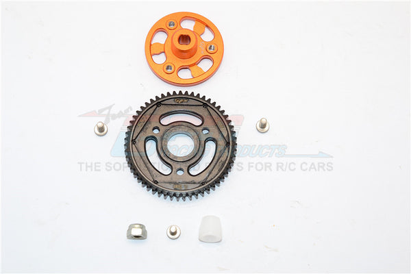 Axial SCX10 II (AX90046) Aluminum Spur Gear Adapter + Steel Gear 55T - 1 Set Orange