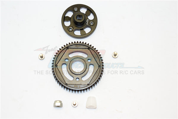 Axial SCX10 II (AX90046) Aluminum Spur Gear Adapter + Steel Gear 56T - 1 Set Black