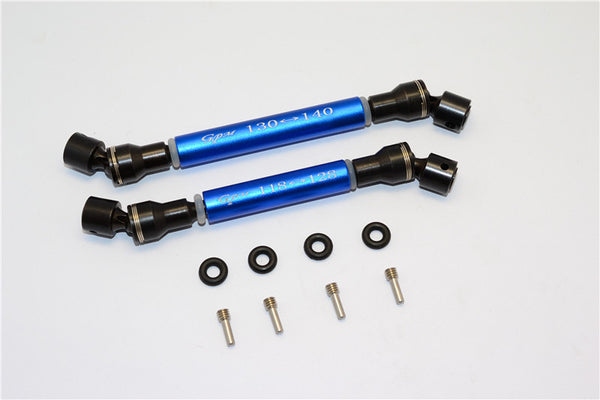 Axial SCX10 II AX90047 Steel+Aluminum Center Shaft (S:118mm-128mm, L:130mm-140mm) - 1 Set Blue