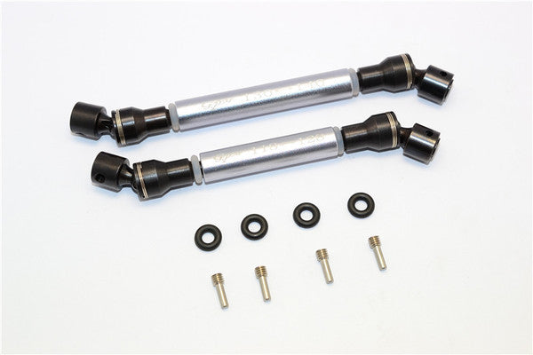 Axial SCX10 II AX90047 Steel+Aluminum Center Shaft (S:118mm-128mm, L:130mm-140mm) - 1 Set Gray Silver