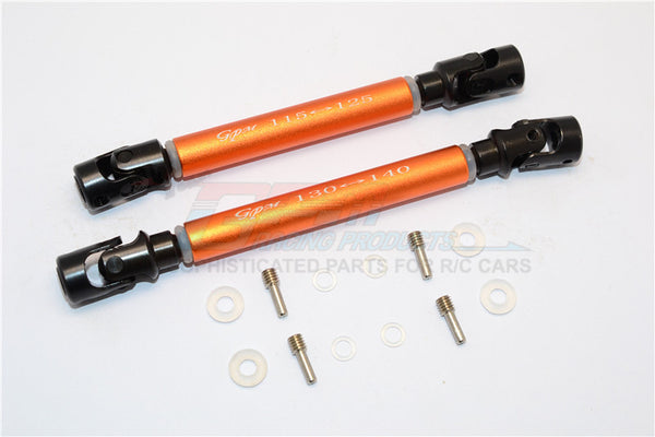 Axial SCX10 II (AX90047) Steel Adjustable Main Shaft With Alloy Body - 1 Set Orange