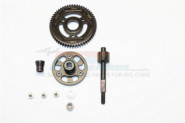 Axial SCX10 II (AX90047) Aluminum Spur Gear Adapter+Steel Gear 57T - 1 Set Black