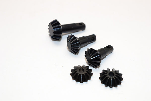Traxxas Slash 4X4 Hard Steel Gear Set For Differential Assembly - 5 Pcs Black