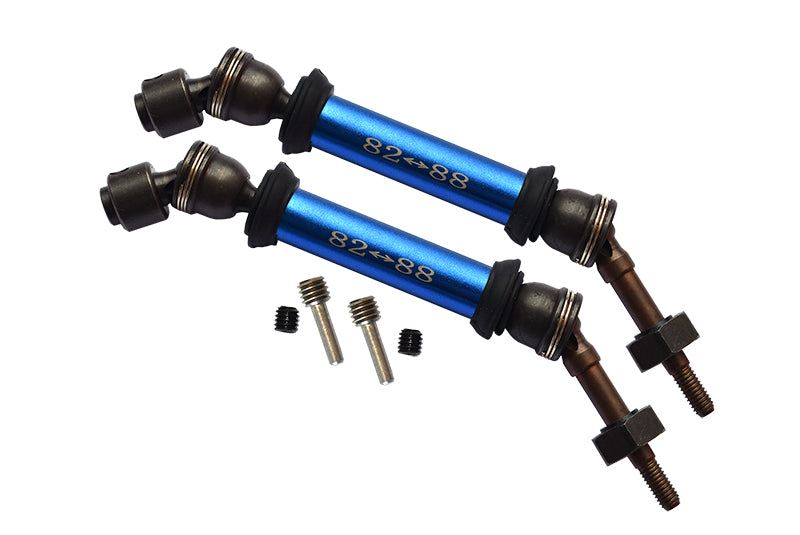 Traxxas Slash 4X4 Steel+Aluminum Rear Cvd Drive Shaft With 12mmx6mm Wheel Hex - 1Pr Set Blue