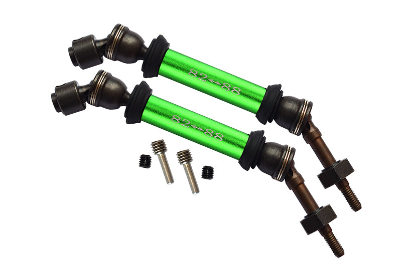 Traxxas Slash 4X4 Steel+Aluminum Rear Cvd Drive Shaft With 12mmx6mm Wheel Hex - 1Pr Set Green
