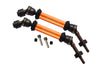Traxxas Slash 4X4 Steel+Aluminum Rear CVD Drive Shaft With 12mmX6mm Wheel Hex - 1Pr Set Orange