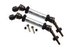 Traxxas Slash 4X4 Steel+Aluminum Rear CVD Drive Shaft With 12mmX6mm Wheel Hex - 1Pr Set Silver