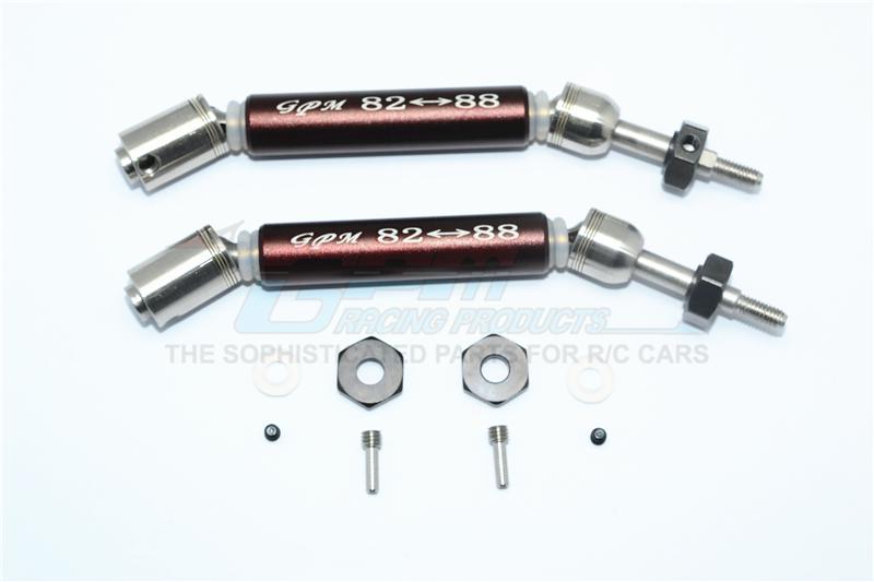 Traxxas Slash 4X4 / Slash 4X4 LCG / Slash 2WD F-150 Stainless Steel 304 + Aluminum Rear CVD Drive Shaft With Steel Wheel Hex - 1Pr Set Brown