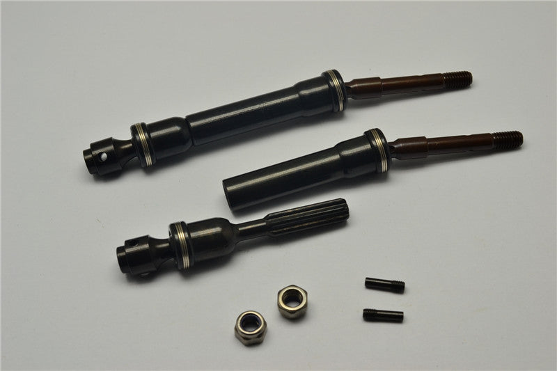 Traxxas Slash 4X4 & Craniac Steel Rear CVD Universal Swing Shaft With Spring Steel Cup Joint - 1Pr Black