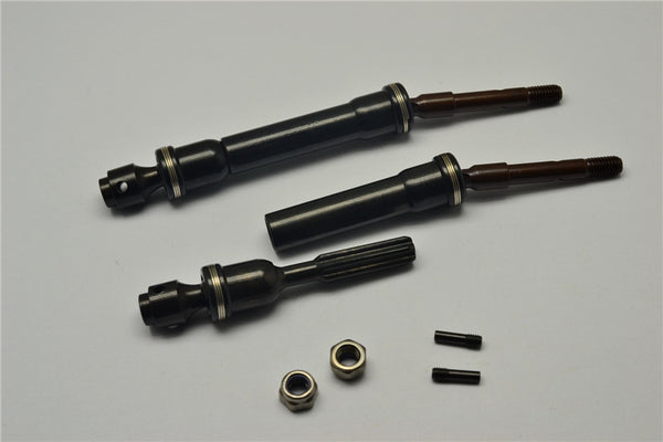Traxxas Slash 4X4 & Craniac Steel Rear CVD Universal Swing Shaft With Spring Steel Cup Joint - 1Pr Black