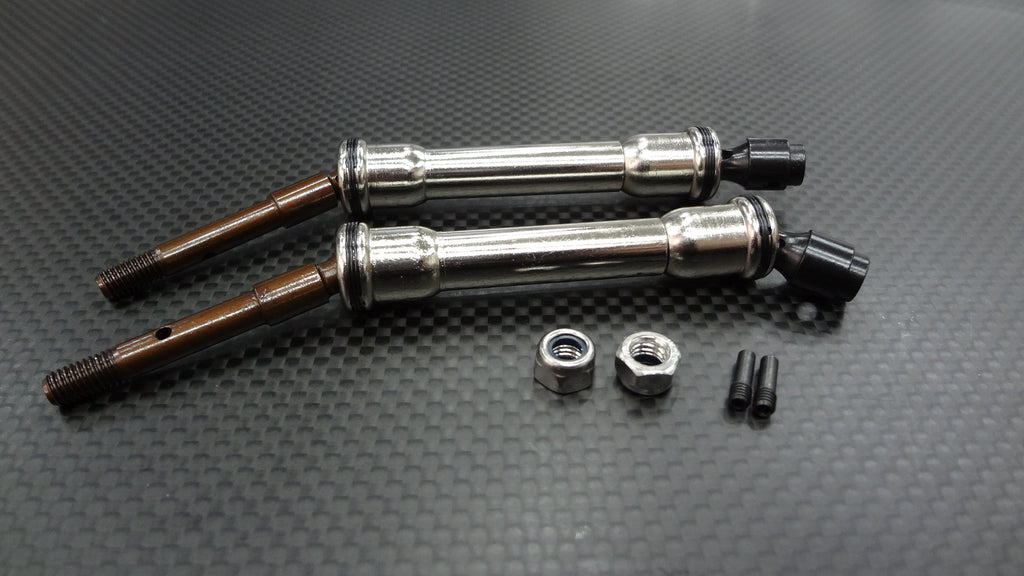 Traxxas Slash 4X4 & Craniac Steel Rear CVD Universal Swing Shaft With Spring Steel Cup Joint - 1Pr Silver