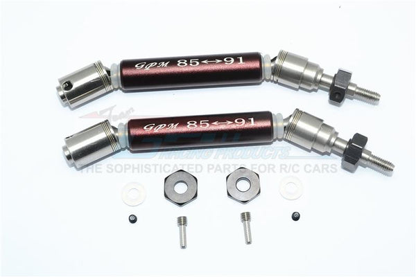 Traxxas Slash 4X4 / Slash 4X4 LCG Stainless Steel 304 + Aluminum Front CVD Drive Shaft With Steel Wheel Hex - 1Pr Set Brown