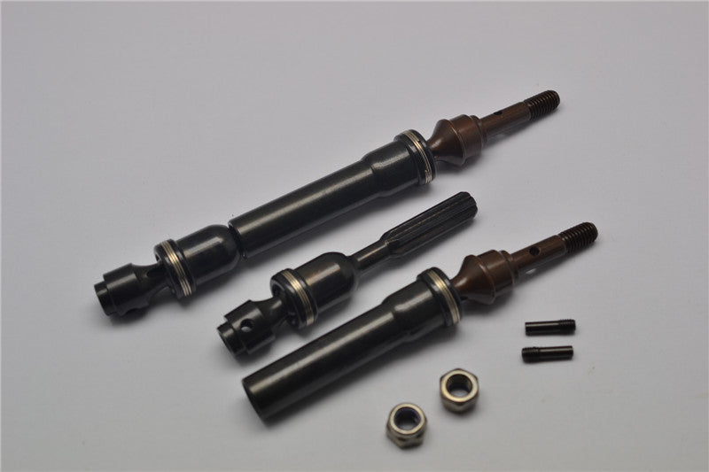 Traxxas Slash 4X4 Steel Front CVD Universal Swing Shaft With Spring Steel Cup Joint - 1Pr Black