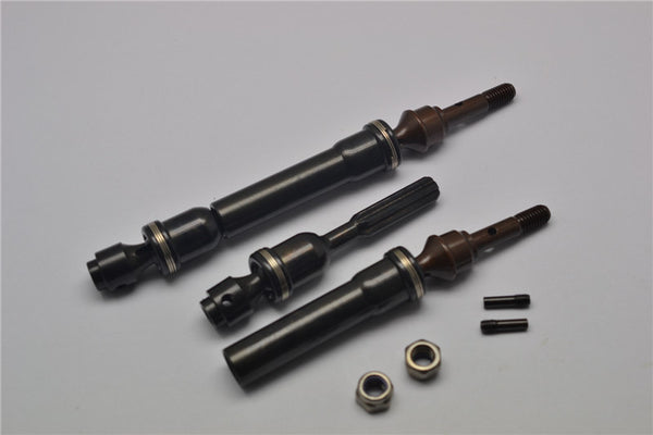 Traxxas Slash 4X4 Steel Front CVD Universal Swing Shaft With Spring Steel Cup Joint - 1Pr Black