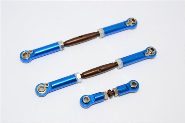 Traxxas Slash 4X4 Spring Steel Turnbuckles With Aluminum Ball Ends - 3Pcs Set Blue