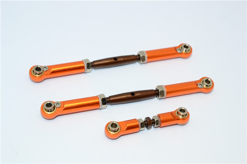 Traxxas Slash 4X4 Spring Steel Turnbuckles With Aluminum Ball Ends - 3Pcs Set Orange