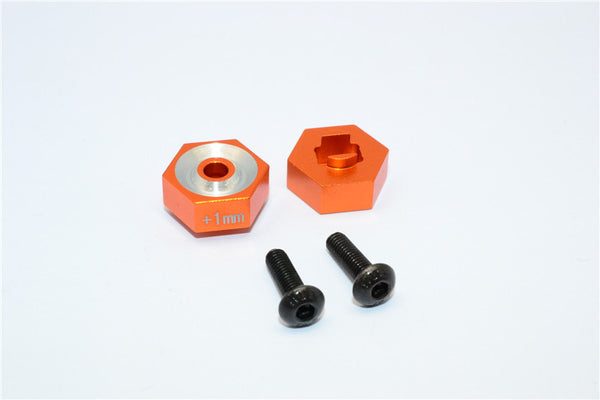 Traxxas LaTrax SST Aluminum Hex Adapter (+1mm) - 2Pcs Set Orange