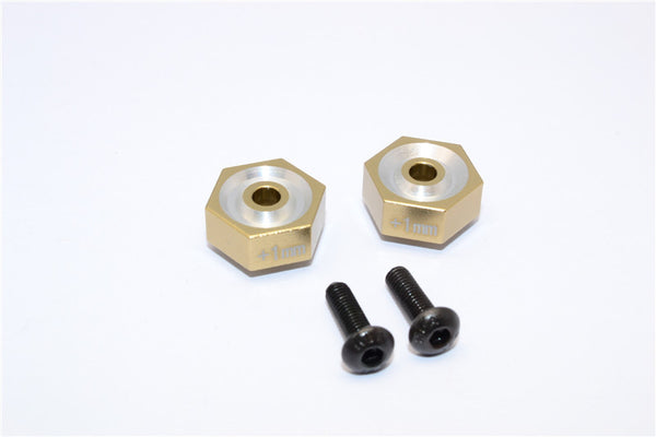 Traxxas LaTrax SST Aluminum Hex Adapter (+1mm) - 2Pcs Set Titanium
