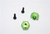 Traxxas LaTrax SST Aluminum Hex Adapter (+3mm) - 2Pcs Set Green