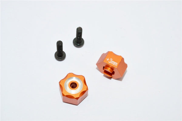 Traxxas LaTrax SST Aluminum Hex Adapter (+3mm) - 2Pcs Set Orange