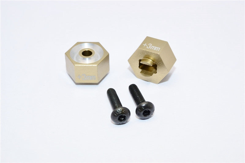 Traxxas LaTrax SST Aluminum Hex Adapter (+3mm) - 2Pcs Set Titanium
