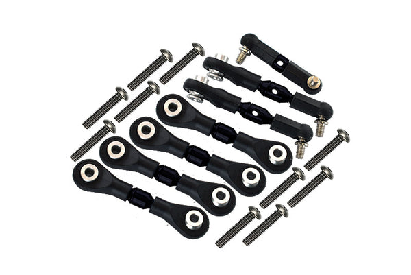 Aluminum Tie Rod Complete Set For Traxxas 1:18  LaTrax SST / LaTrax Teton Upgrades - Black