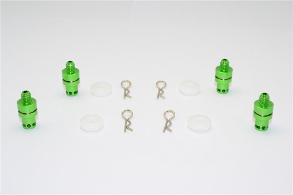 Traxxas LaTrax SST Aluminum Front & Rear Magnet Body Post - 1 Set Green