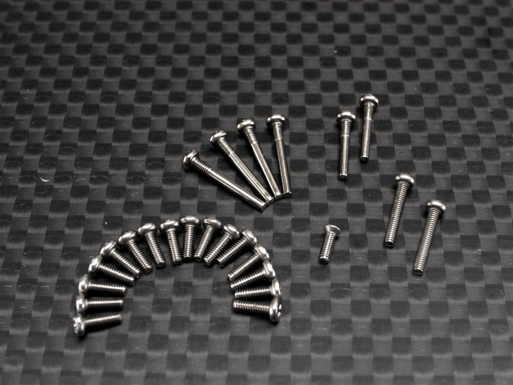 Team Losi Micro T Steel Screw Full Set Silver
