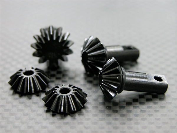 Traxxas Revo, Revo 3.3 Hard Steel Gear Set For Differential Assembly - 5Pcs Black