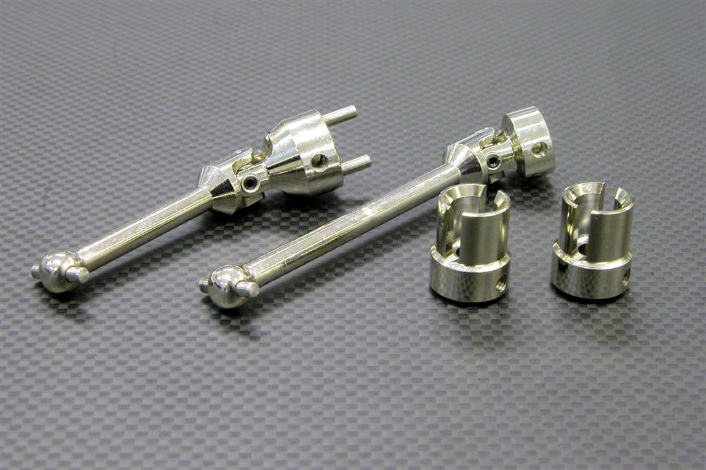 Traxxas Revo Steel Main Shaft With Yokes Hubs - 2Pcs Set Silver