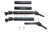 Traxxas Revo Steel+Aluminum Front/Rear Universal Swing Shaft With Washers & Wheel Hubs - 1Pr Set Black