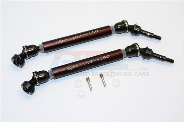 Traxxas Revo Steel+Aluminum  Front/Rear Universal Swing Shaft With Washers & Wheel Hubs - 1Pr Set Brown