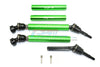 Traxxas Revo Steel+Aluminum Front/Rear Universal Swing Shaft With Washers & Wheel Hubs - 1Pr Set Green