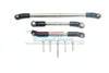 Traxxas TRX-4 Defender / Tactical Unit / Ford Bronco / Blazer Stainless Steel Adjustable Steering Link & Front Suspension Link - 3Pc Set 