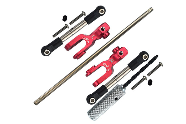 Traxxas Unlimited Desert Racer 4X4 (#85076-4) Spring Steel Front Sway Bar & Aluminum Sway Bar Arm & Stainless Steel Linkage - 12Pc Set Red