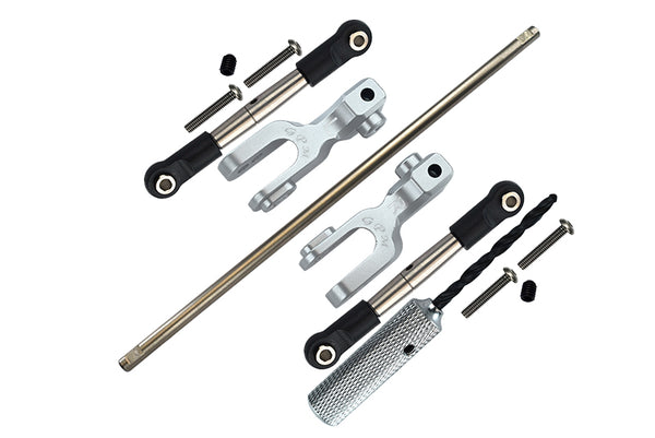 Traxxas Unlimited Desert Racer 4X4 (#85076-4) Spring Steel Front Sway Bar & Aluminum Sway Bar Arm & Stainless Steel Linkage - 12Pc Set Silver