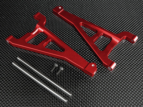 Traxxas Summit Aluminum Front Upper Arm (Sandwich Design With Screws+Pins+Delrin Collars) - 1Pr Set Red
