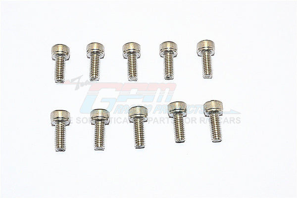 Sus304 Stainless Steel Cap Head Socket Screws M6X12mm - 10Pcs
