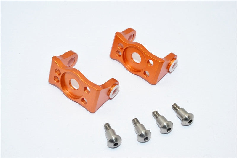 Gmade Sawback Aluminum Front C Hub With King Pin - 1Pr Set Orange