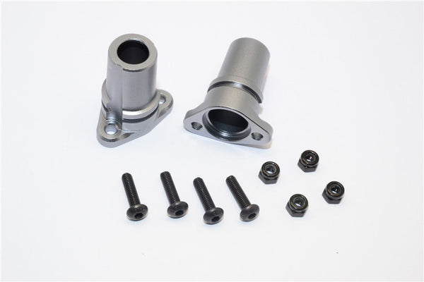 Gmade Sawback Aluminum Straight Axle Adapter - 1Pr Set Gray Silver