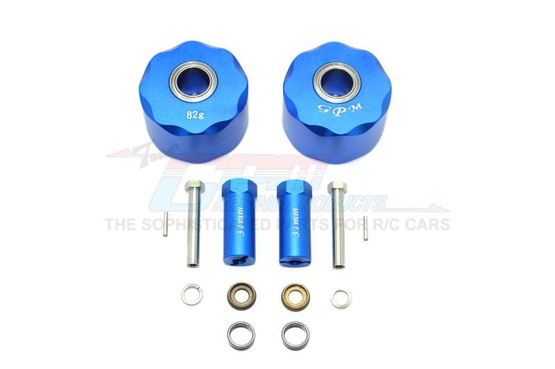 Gmade Sawback / Sawback 4LS / Komodo Aluminum Front Knuckle Arm - 1Pr Blue