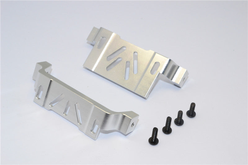 Gmade Sawback Aluminum Battery Holder - 2Pcs Set Silver